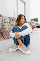Very G Rose Gold Glitter Aman Sneakers - Macoma Boutique301 Sneakers