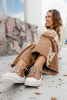 Very G Tan Madeline Tooled Sneakers - Macoma Boutique301 Sneakers