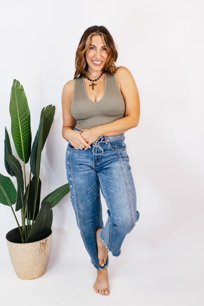 Vibe Check Tank Top in Olive - Reg/Curvy - FINAL SALE - Macoma Boutique110 Tanks