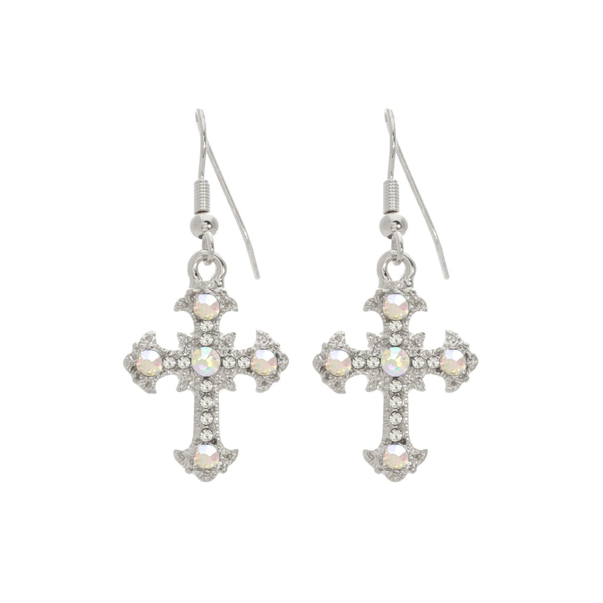 Vintage Cross Earrings In Silver AB - Macoma Boutique310 Accessories/Jewelry