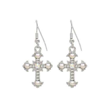 Vintage Cross Earrings In Silver AB - Macoma Boutique310 Accessories/Jewelry