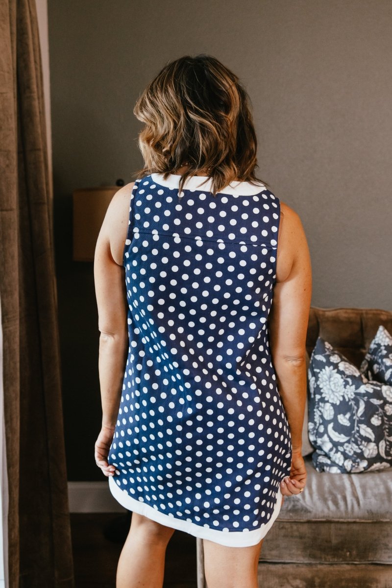 Vintage Prep Polkadot Dress - Macoma Boutique250 Dresses