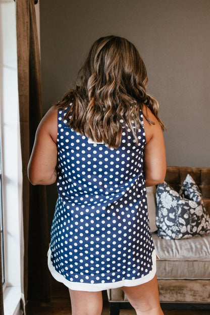Vintage Prep Polkadot Dress - Macoma Boutique250 Dresses