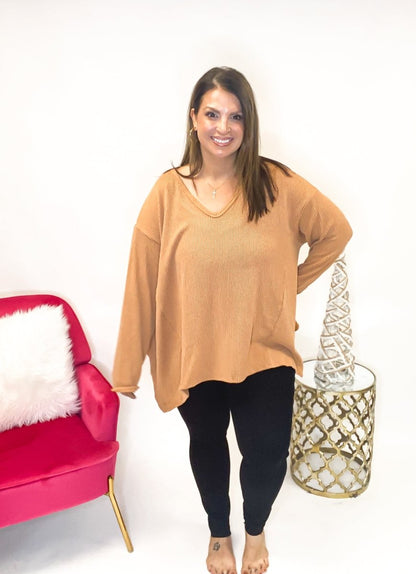 Warm Sands Top - Reg/Curvy - Macoma Boutique120 Long Sleeve