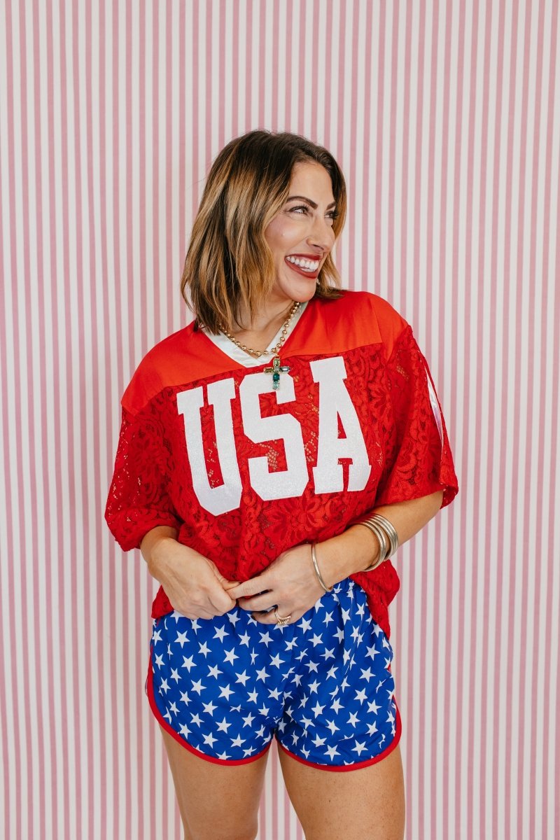 Wear All Day Shorts In Navy Stars - Reg & Curvy - Macoma Boutique180 Shorts