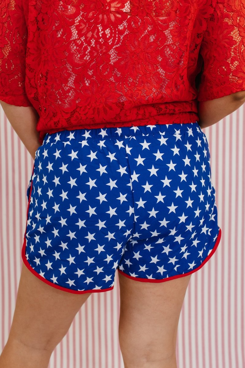Wear All Day Shorts In Navy Stars - Reg & Curvy - Macoma Boutique180 Shorts