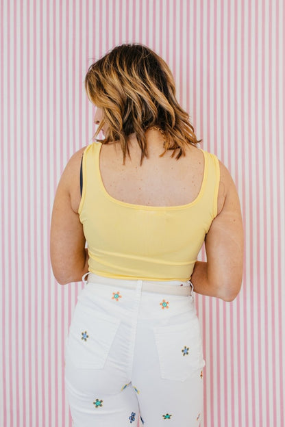 Wear Everywhere Tank Top In Bright Yellow - Reg & Curvy - Macoma Boutique110 Tanks
