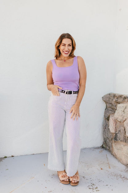 Wear Everywhere Tank Top In Lilac - Reg & Curvy - Macoma Boutique110 Tanks