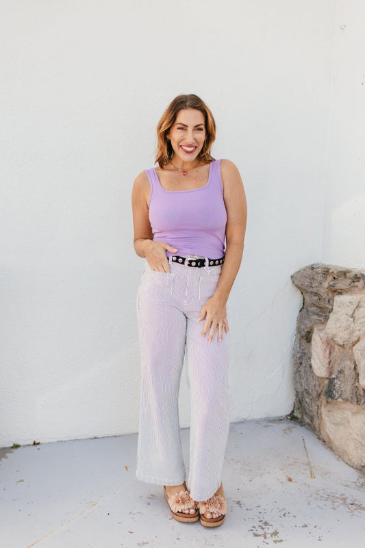 Wear Everywhere Tank Top In Lilac - Reg & Curvy - Macoma Boutique110 Tanks