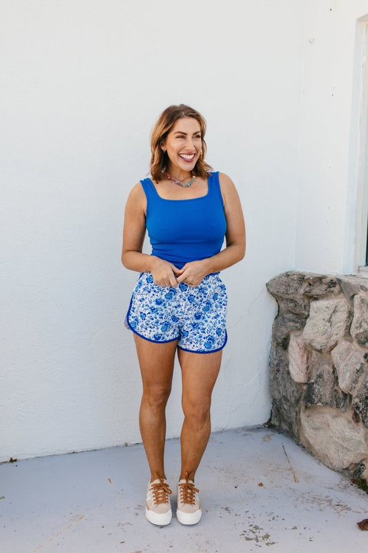 Wear Everywhere Tank Top In Neon Blue - Reg & Curvy - Macoma Boutique110 Tanks