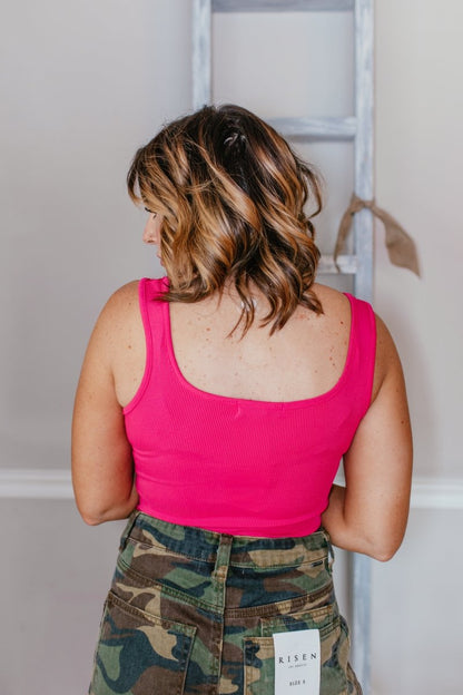 Wear Everywhere Tank Top In Pink - Reg & Curvy - Macoma Boutique110 Tanks