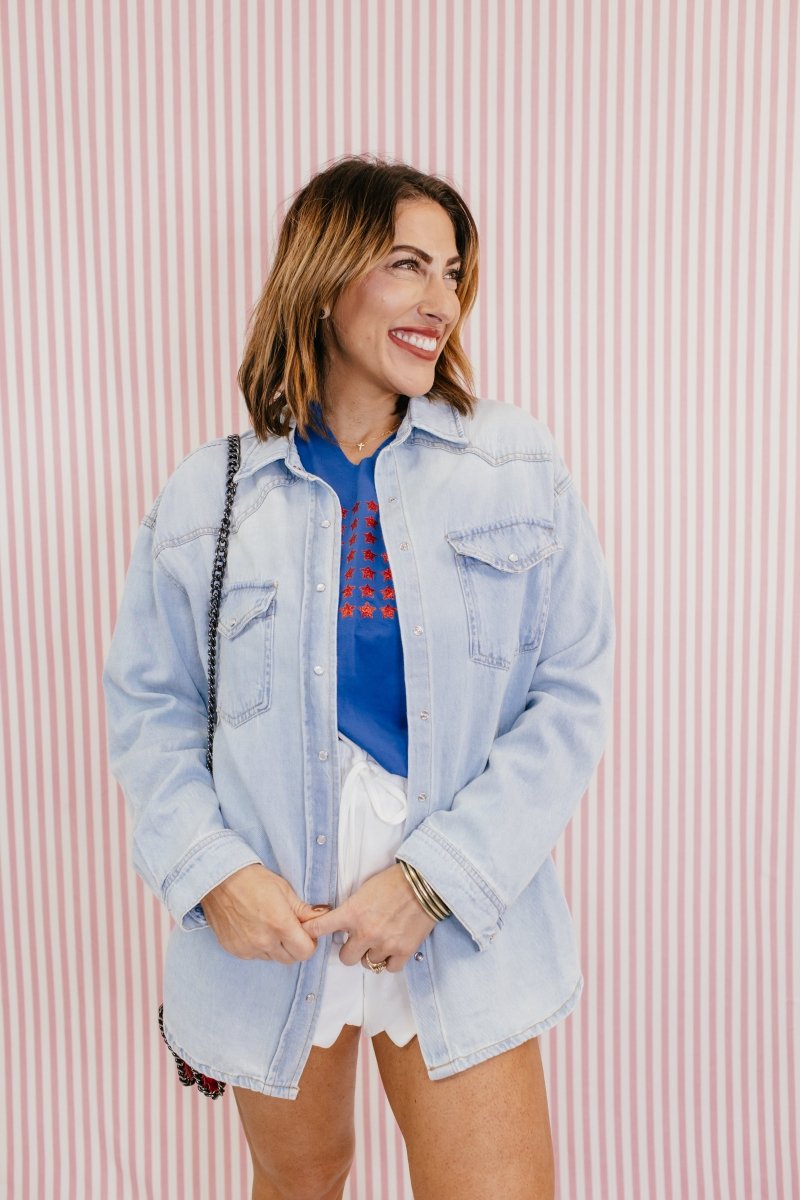 Wear It Your Way Denim Shirt - Reg & Curvy - Macoma Boutique170 Denim