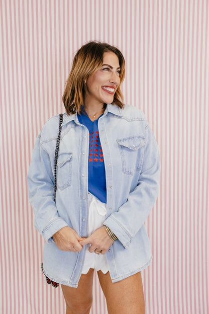 Wear It Your Way Denim Shirt - Reg & Curvy - Macoma Boutique170 Denim