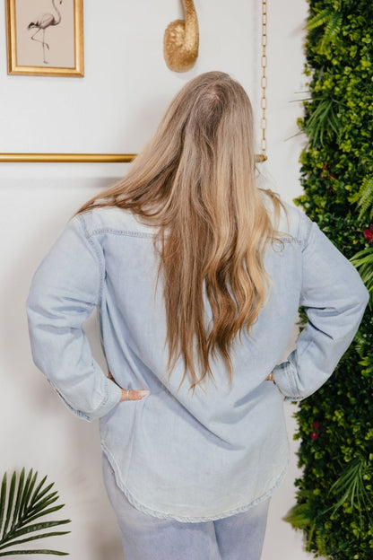 Wear It Your Way Denim Shirt - Reg & Curvy - Macoma Boutique170 Denim