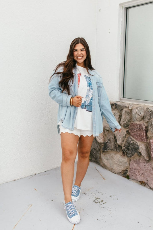 Wear It Your Way Denim Shirt - Reg & Curvy - Macoma Boutique170 Denim