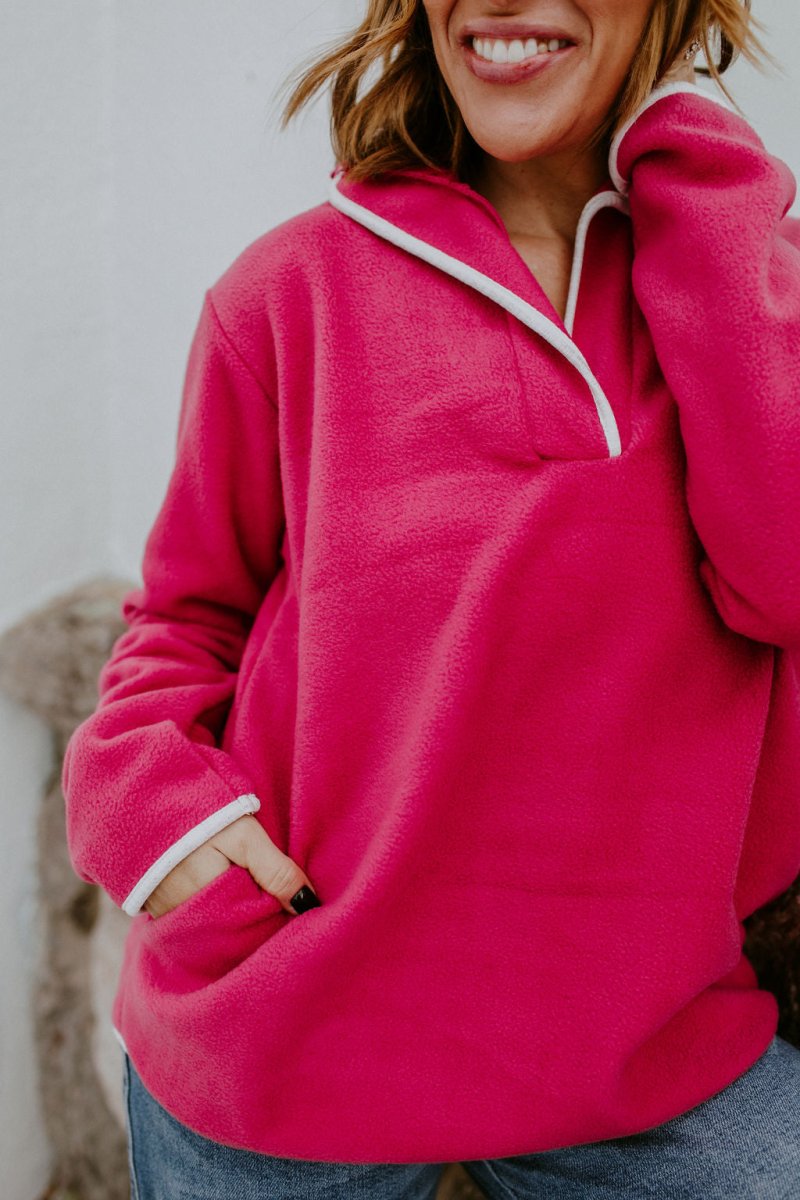 Weekend Ready Pullover In Pink - Reg & Curvy - Macoma Boutique130 Sweaters