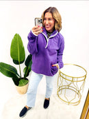 Weekend Ready Pullover In Purple - Reg & Curvy - Macoma Boutique130 Sweaters