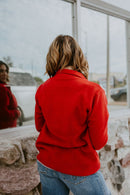 Weekend Ready Pullover In Red - Reg & Curvy - Macoma Boutique130 Sweaters