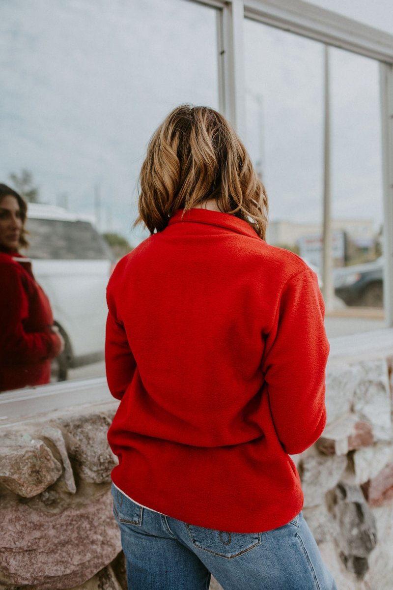 Weekend Ready Pullover In Red - Reg & Curvy - Macoma Boutique130 Sweaters