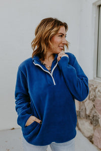 Weekend Ready Pullover In Royal - Reg & Curvy