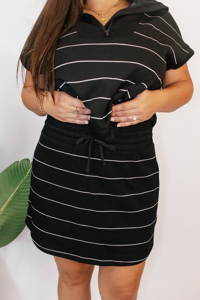 Weekend Stripe Skort - Reg & Curvy - Macoma Boutique200 Skirts