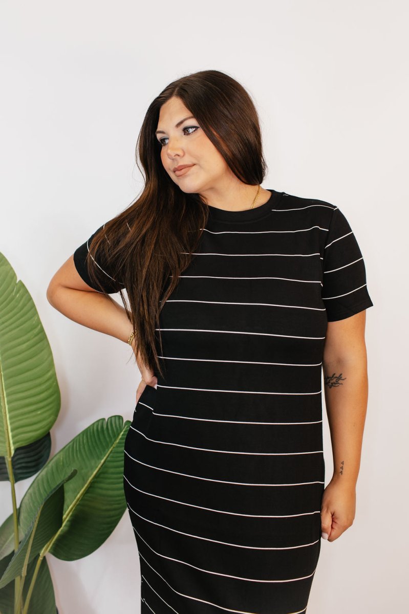 Weekend Stroll Striped Midi Dress - FINAL SALE - Macoma Boutique250 Dresses