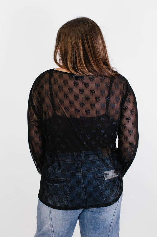 Whisper Lace Top - Reg/Curvy - FINAL SALE - Macoma Boutique120 Long Sleeve