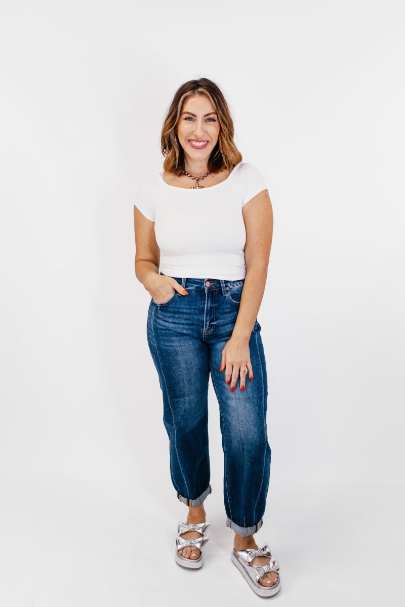 White Wedding Top - Reg/Curvy - Macoma Boutique100 Short Sleeve