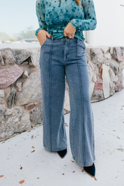 Wide Open Denim Pants - Macoma Boutique170 Denim