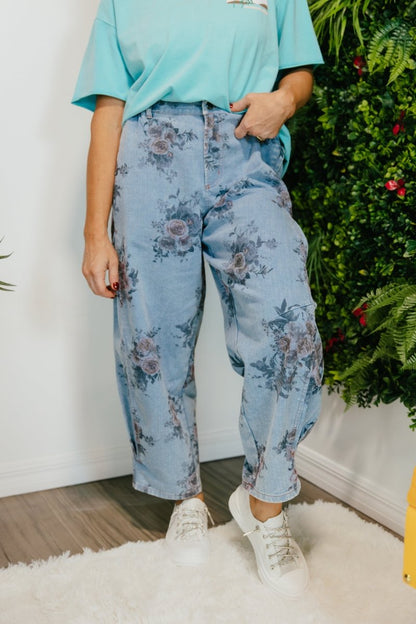 Wild Rose Pants In Washed Denim - Macoma Boutique210 Other Bottoms