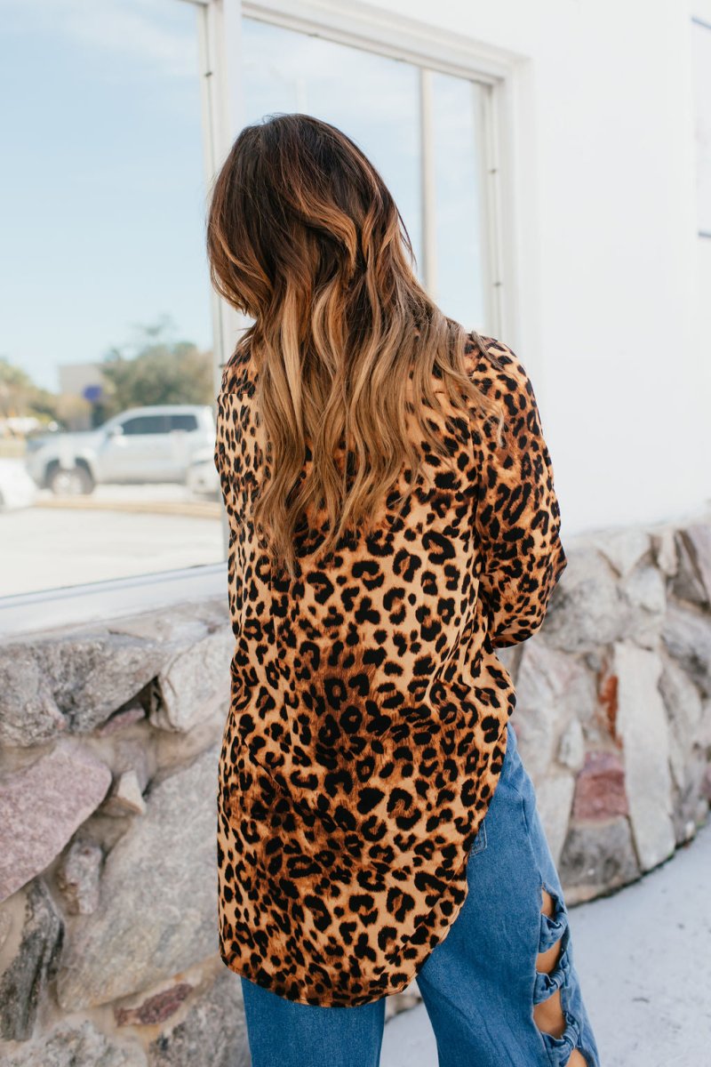 Wild Side Button Down - Macoma Boutique120 Long Sleeve