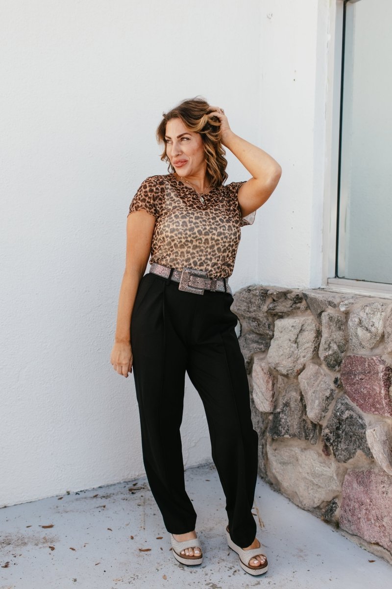 Wildly Comfortable Leopard Top - Reg & Curvy - Macoma Boutique100 Short Sleeve