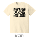 Will Stop For Iced Coffee Graphic Tee - FINAL SALE - Macoma Boutique555 Presales