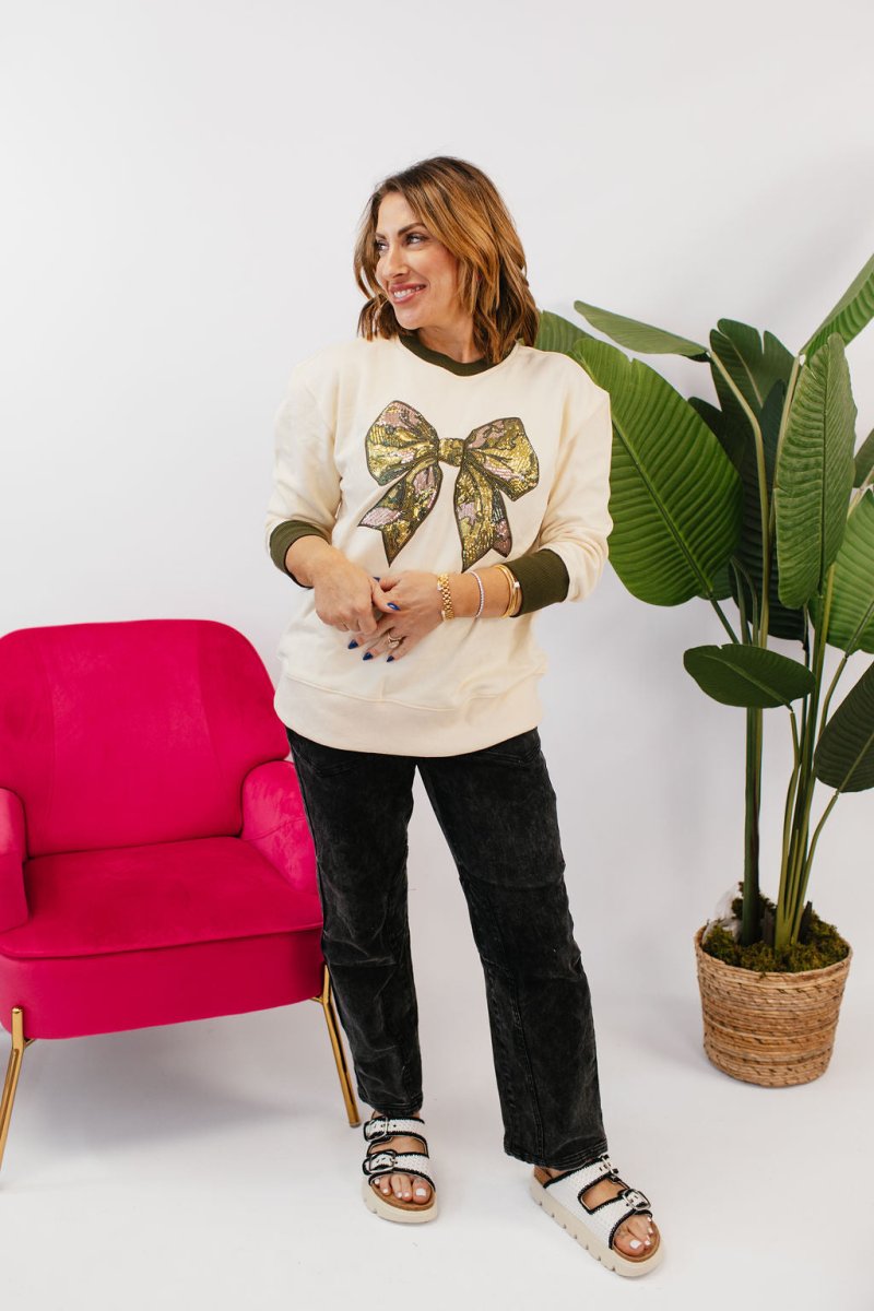 Woodland Glow Bow Sweatshirt - Macoma Boutique130 Sweaters