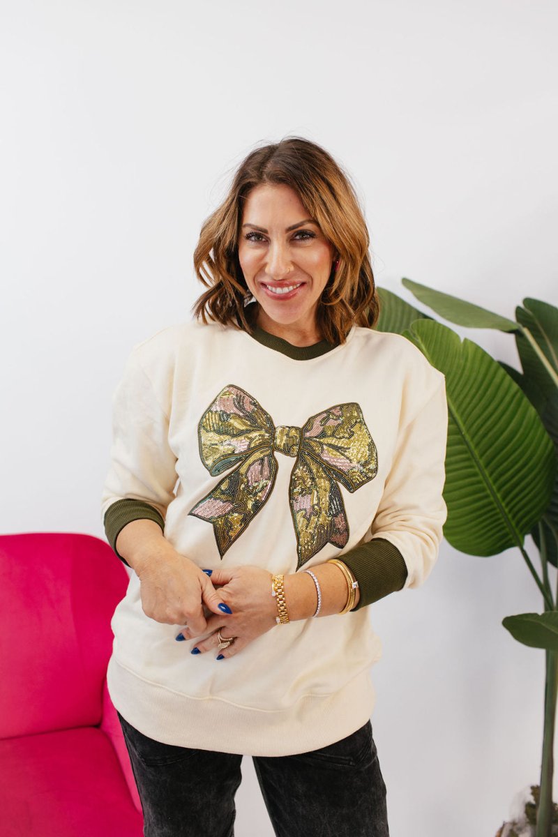 Woodland Glow Bow Sweatshirt - Macoma Boutique130 Sweaters