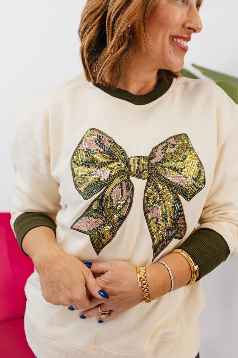 Woodland Glow Bow Sweatshirt - Macoma Boutique130 Sweaters