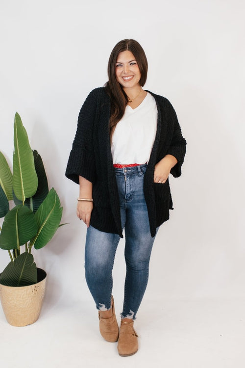 Wrap Me Up Cardigan In Black - Macoma Boutique220 Cardigans/Kimonos