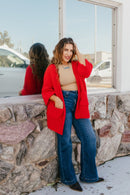 Wrap Me Up Cardigan In Red - Macoma Boutique220 Cardigans/Kimonos