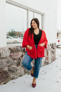 Wrap Me Up Cardigan In Red