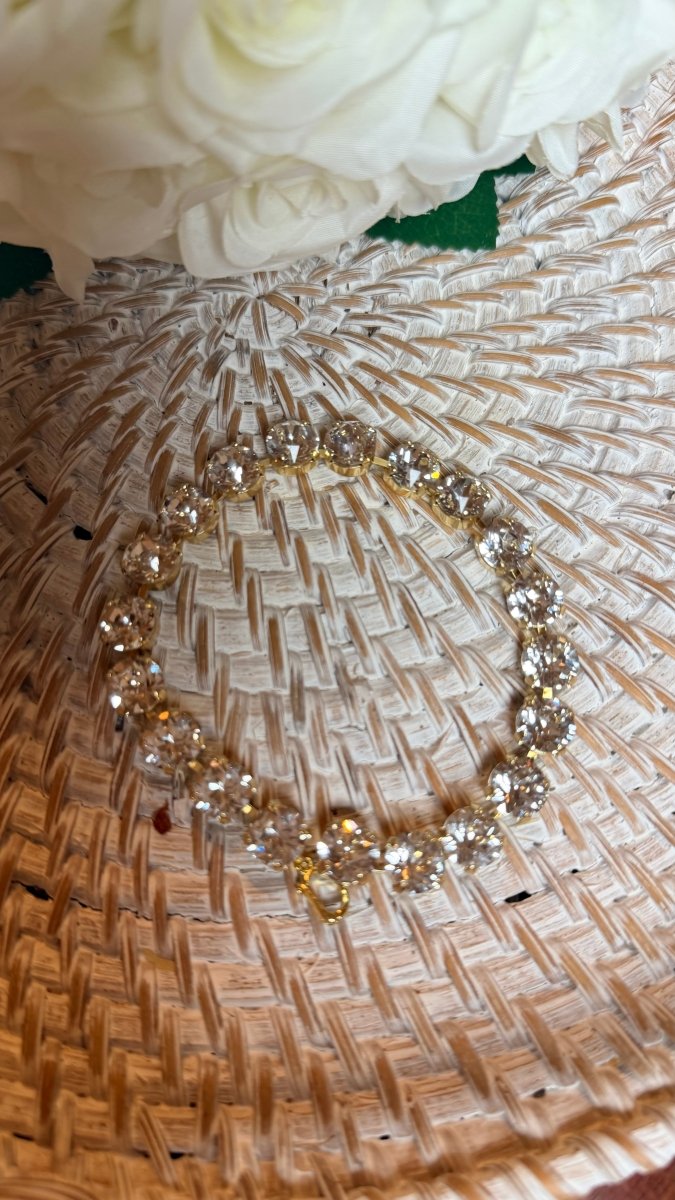 Wrapped in Sparkles Anklet/Lariat in Gold Clear - Macoma Boutique315 Jewelry