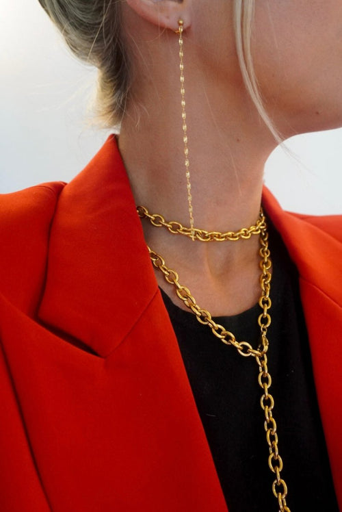 XL DAINTY CHAIN EARRINGS - Macoma Boutique555 Presales