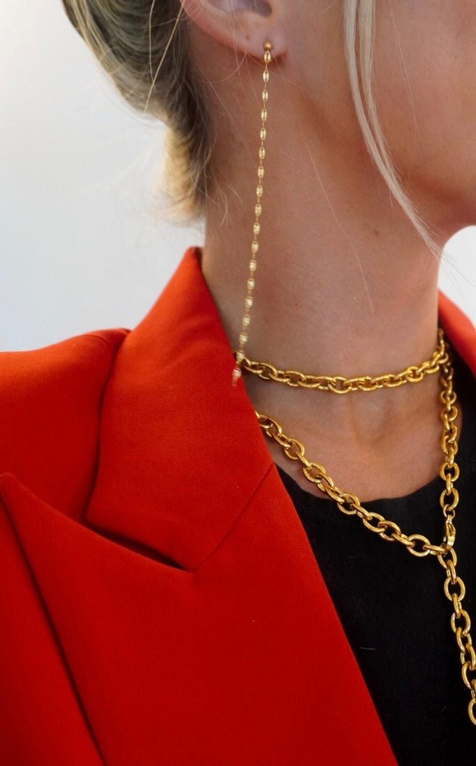 XL DAINTY CHAIN EARRINGS - Macoma Boutique555 Presales