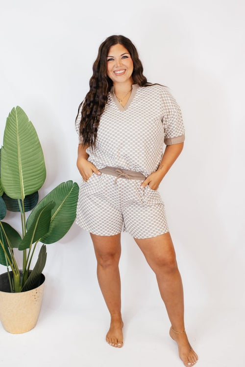 Your Move Checkered Top - Reg & Curvy - Macoma Boutique100 Short Sleeve