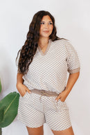 Your Move Checkered Top - Reg & Curvy - Macoma Boutique100 Short Sleeve