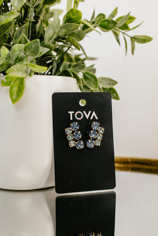 Tova Zoe Earrings in Blue - FINAL SALE