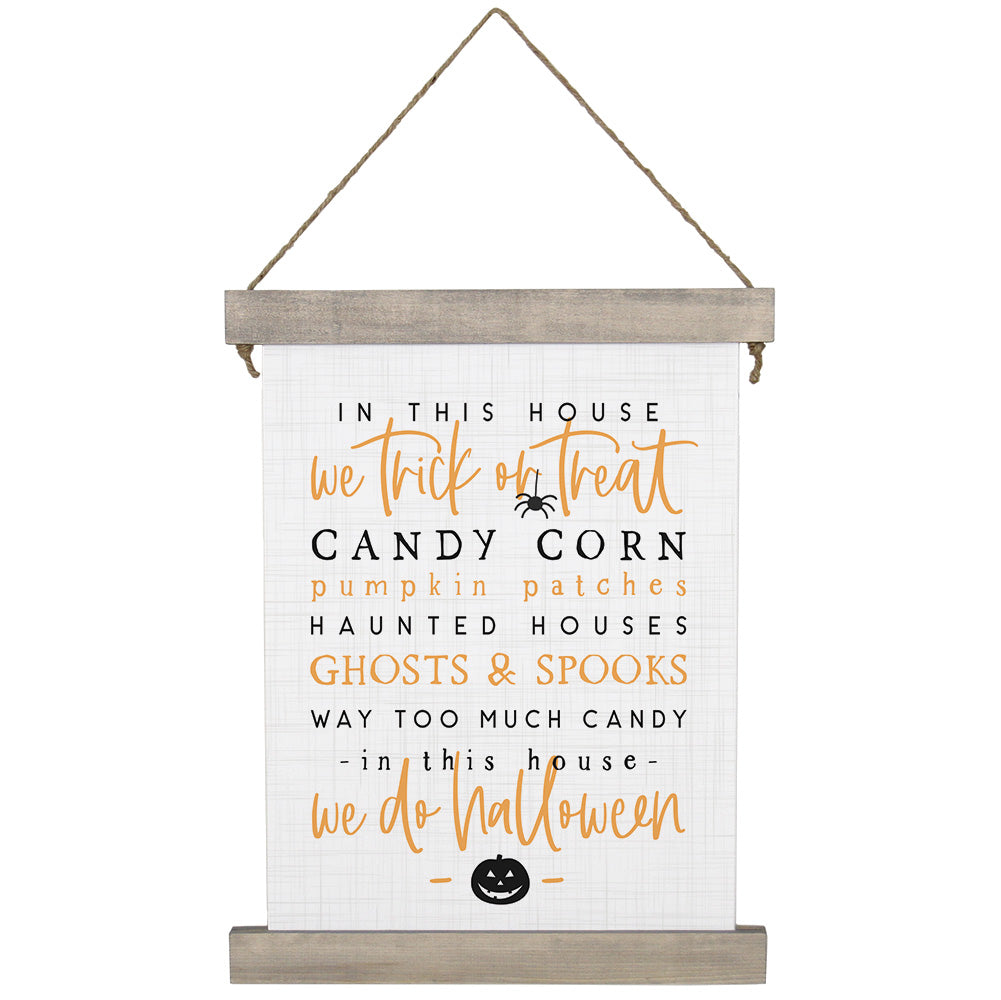 In this House Halloween Hanging  Canvas A