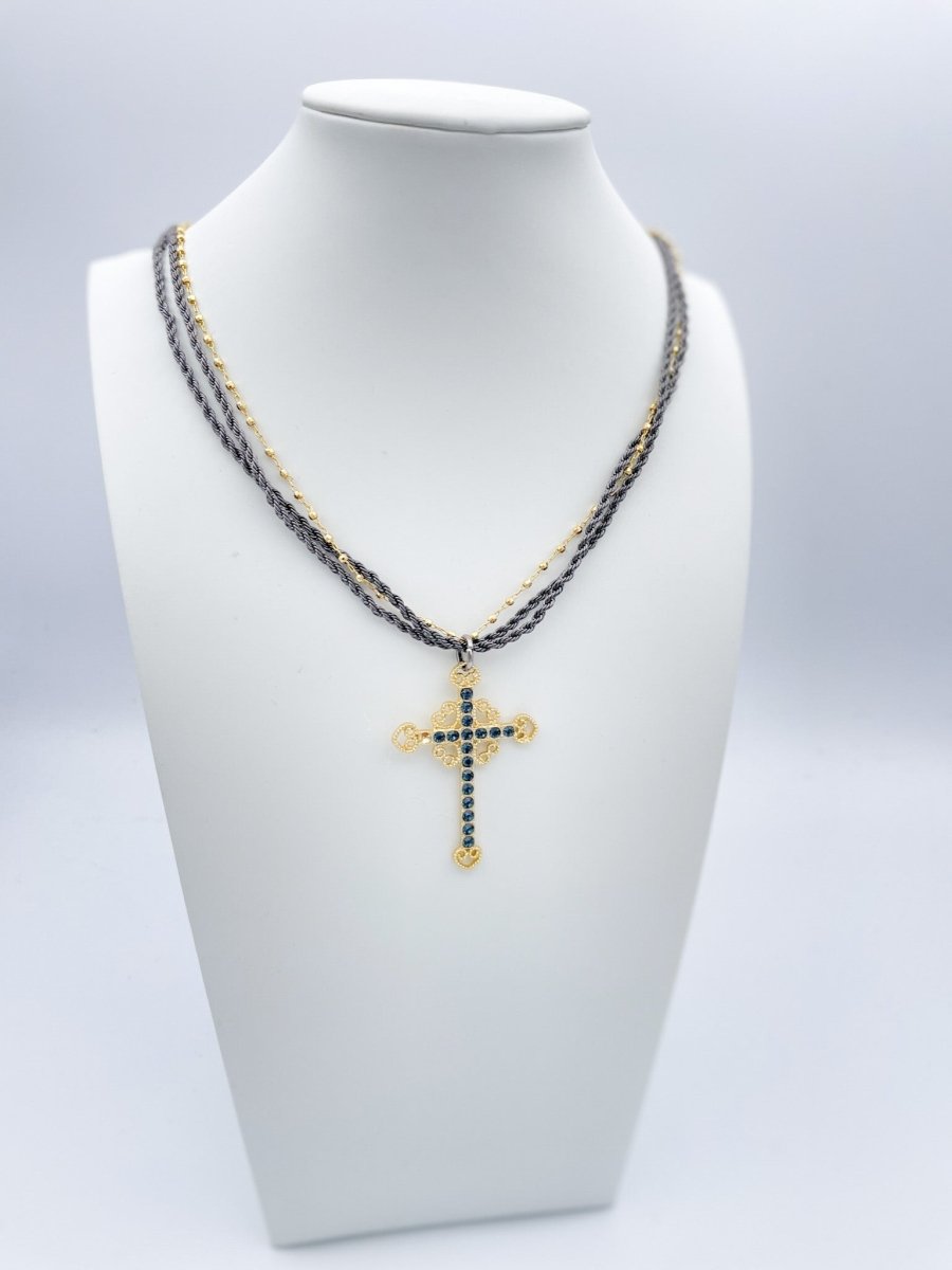 Ashley Cross Necklace - FINAL SALE - Macoma Boutique310 Accessories/Jewelry