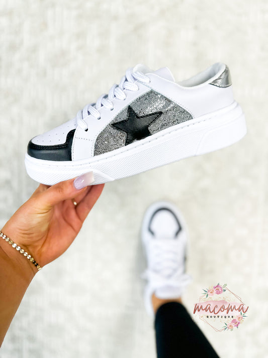 Pewter Black Aria Sneakers