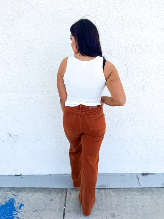 Judy Blue Reg/Curvy Auburn Orange Jeans