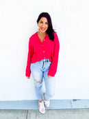 Phierce Fashions Button Down Tunic Top - FINAL SALE - Macoma Boutique120 Long Sleeve